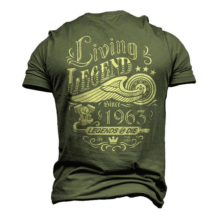 1963 Birthday Living Legend Since 1963 Men's 3D T-shirt Back Print