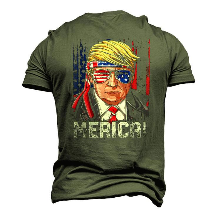 2024 Trump 4Th Of July S Merica Men's 3D T-Shirt Back Print