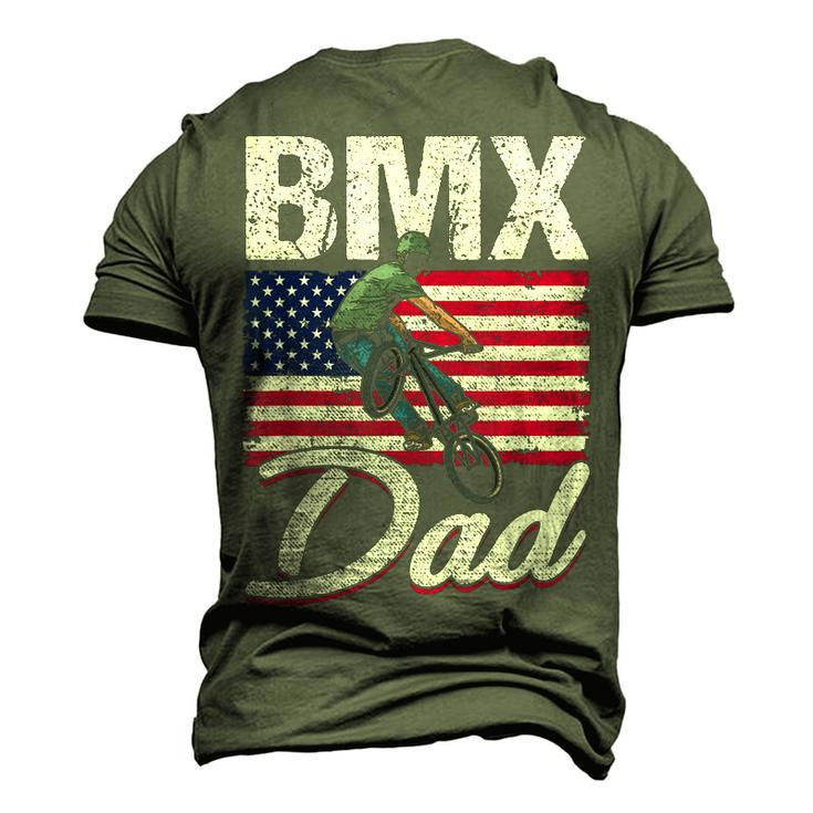 American Flag Bmx Dad Fathers Day 4Th Of July Men's 3D T-shirt Back Print