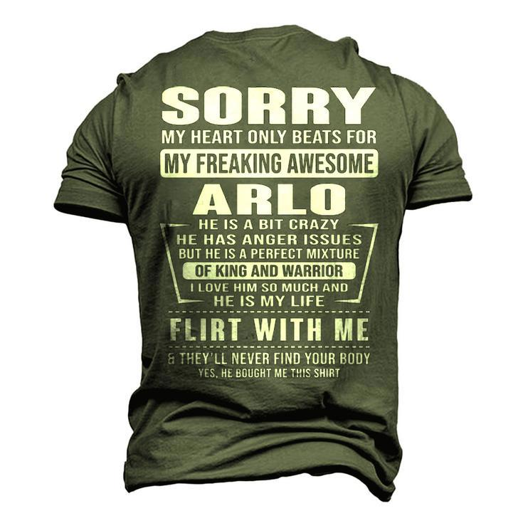Arlo Name Sorry My Heart Only Beats For Arlo Men's 3D T-shirt Back Print