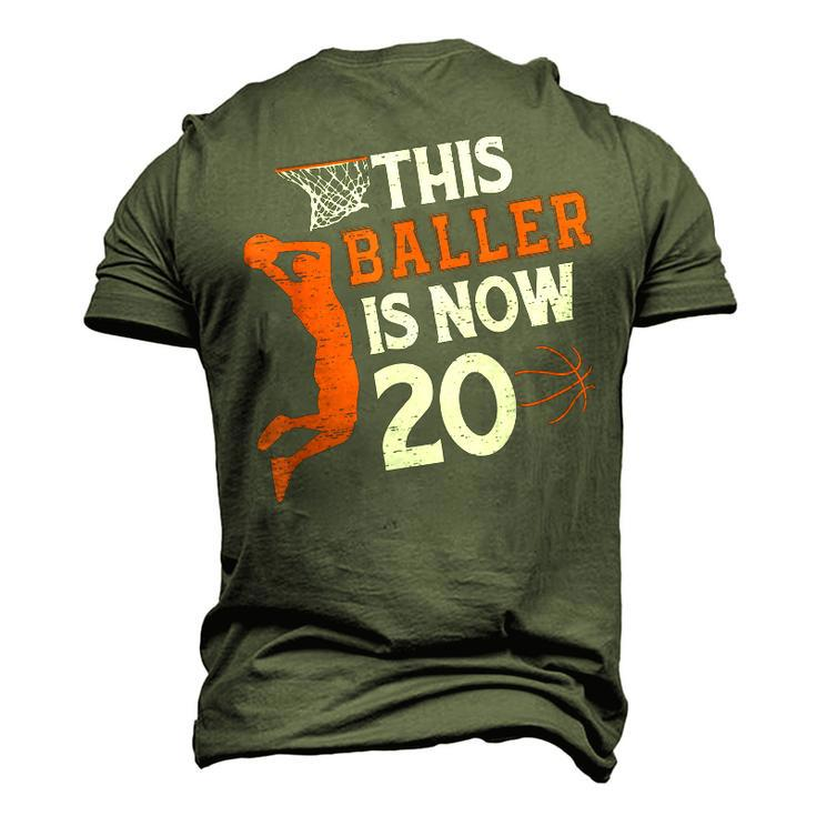 This Baller Is Now 20 Basketball 20Th Birthday Sport Men's 3D T-shirt Back Print