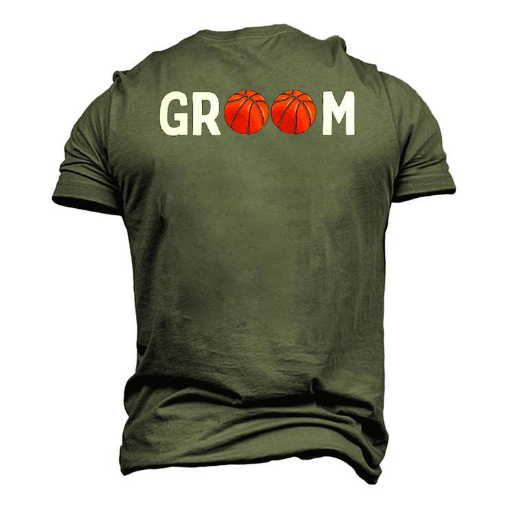 Basketball Groom Wedding Party Men's 3D T-Shirt Back Print