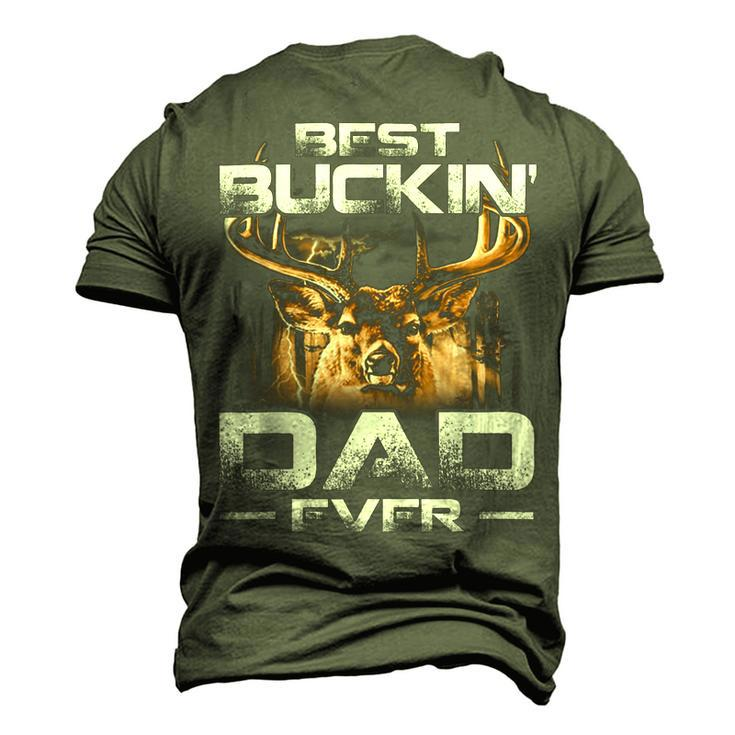 Best Buckin Dad Ever Deer Hunting Bucking Father Men's 3D Print Graphic Crewneck Short Sleeve T-shirt