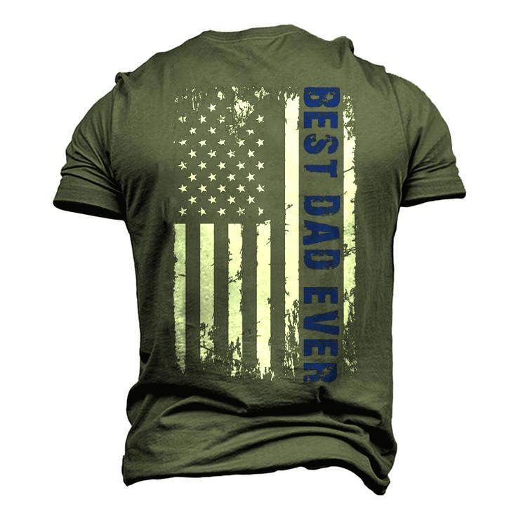 Best Dad Ever Military Pride - 4Th Of July Usa Flag Men's 3D T-shirt Back Print