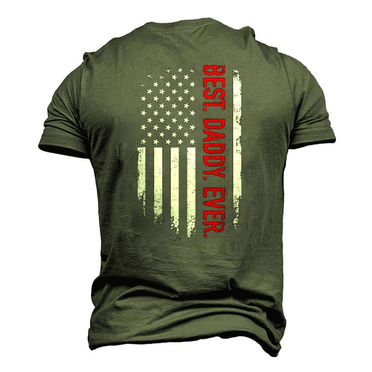 Best Daddy Ever Us American Flag Vintage For Fathers Day Men's 3D T-Shirt Back Print