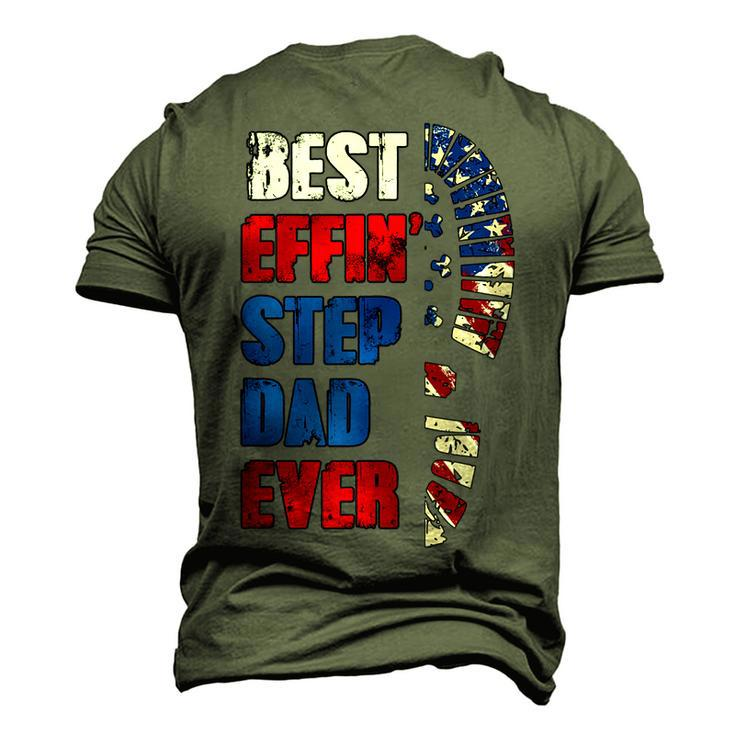 Best Effin’ Step Dad 4Th Of July Ever Shoes Trace Flag Men's 3D T-shirt Back Print