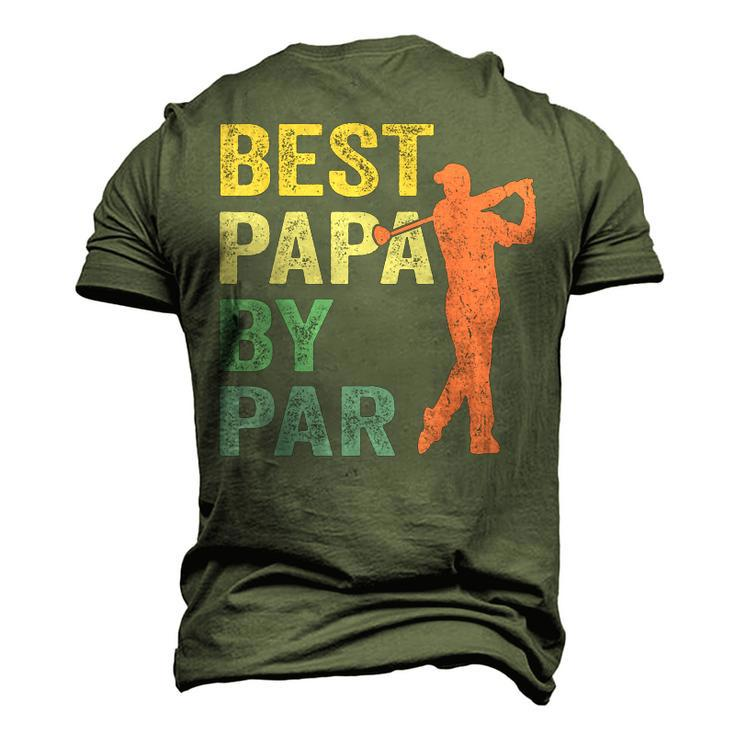 Best Papa By Par Fathers Day Golf Grandpa Men's 3D T-Shirt Back Print