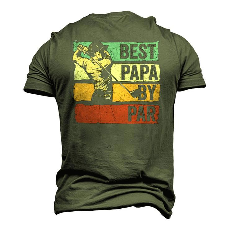 Best Papa By Par Papa Golf Fathers Day Men's 3D T-Shirt Back Print
