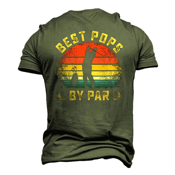 Best Pops By Par For Golfer Daddy Fathers Day Men's 3D T-Shirt Back Print