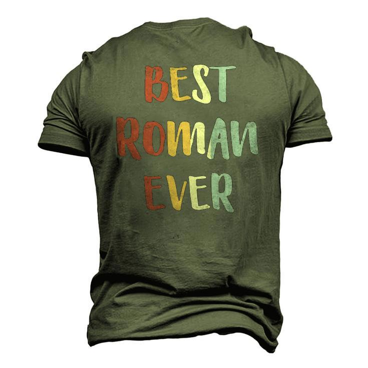 Mens Best Roman Ever Retro Vintage First Name Men's 3D T-Shirt Back Print