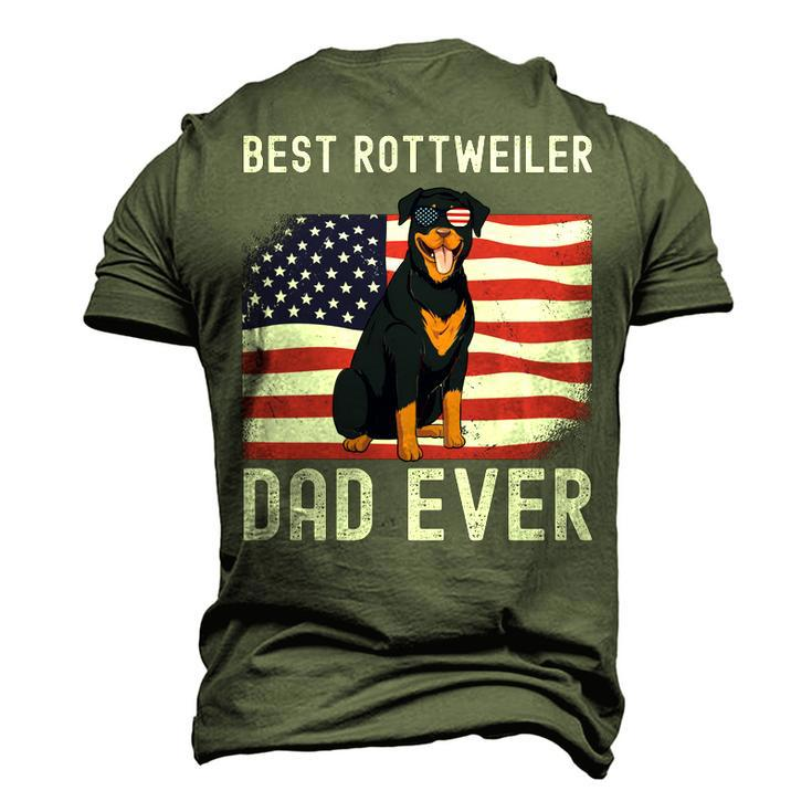 Best Rottweiler Dad Ever American Flag 4Th Of July Rottie Men's 3D T-shirt Back Print