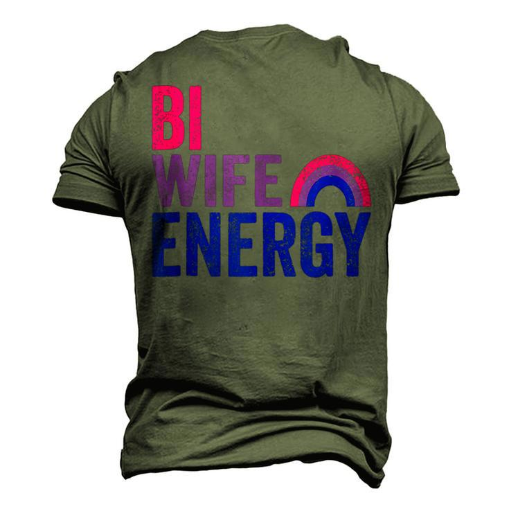 Bi Wife Energy Bisexual Pride Bisexual Rainbow Flag Bi Pride V2 Men's 3D T-shirt Back Print