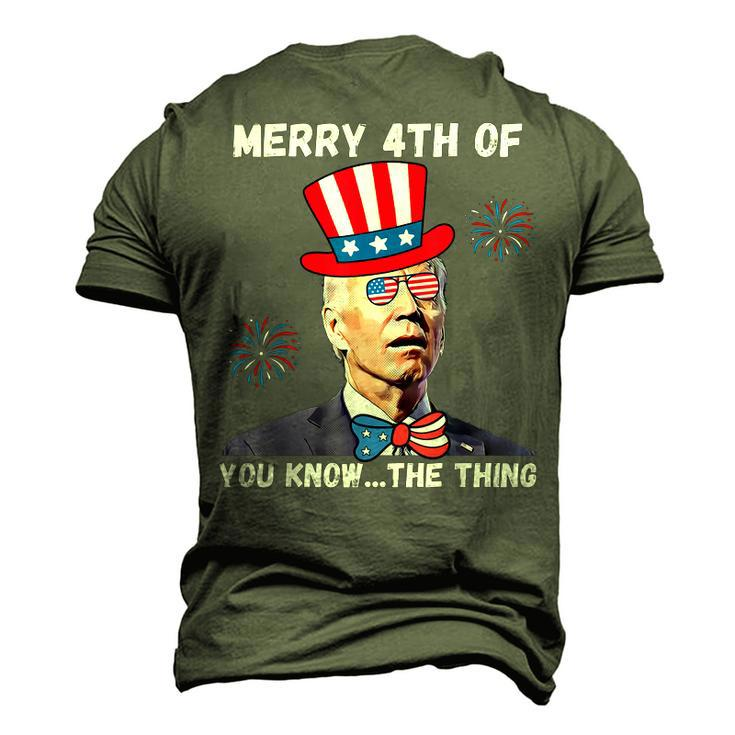 Biden Dazed Merry 4Th Of You Know The Thing 4Th Of July Men's 3D T-Shirt Back Print