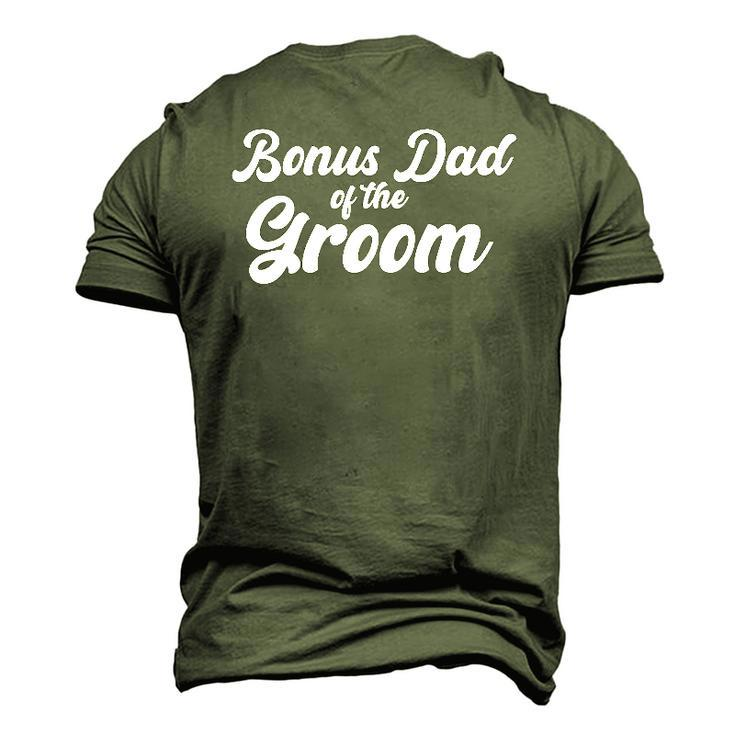 Mens Bonus Dad Of The Groom Wedding Party Matching Men's 3D T-Shirt Back Print