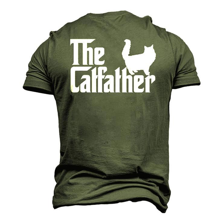 The Catfather Cat Dad For Men Cat Lover Men's 3D T-Shirt Back Print