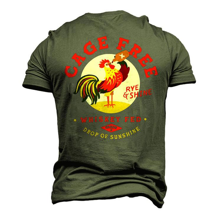Chicken Chicken Cage Free Whiskey Fed Rye & Shine Rooster Funny Chicken Men's 3D Print Graphic Crewneck Short Sleeve T-shirt