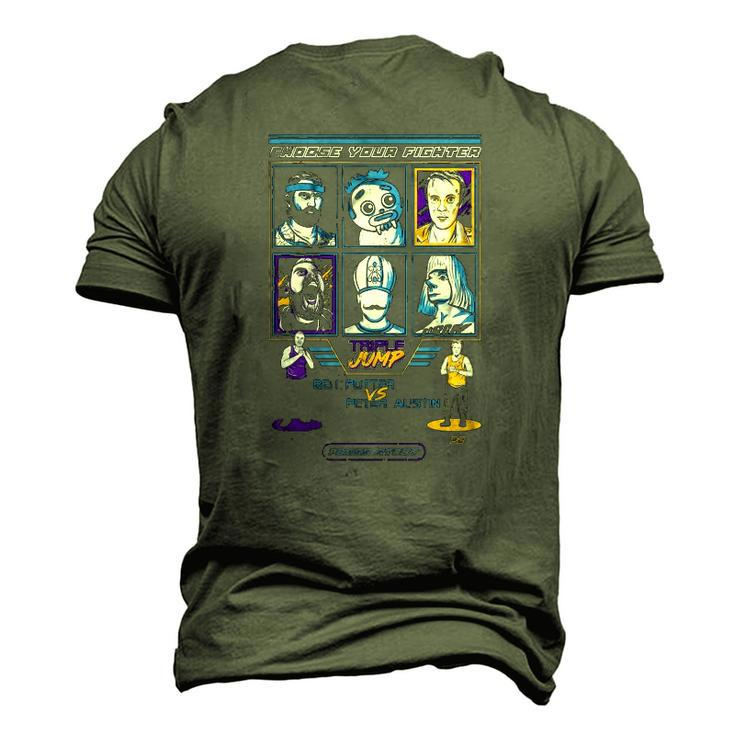 Choose Your Fighter Triple Jump Men's 3D T-Shirt Back Print