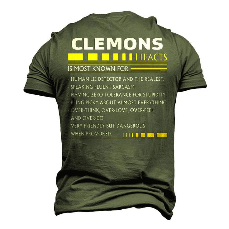 Clemons Name Clemons Facts Men's 3D T-shirt Back Print