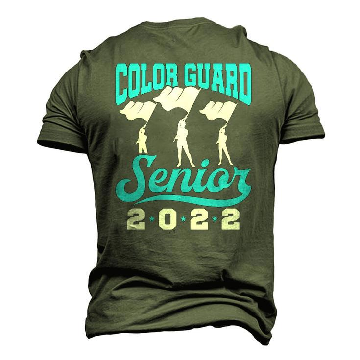 Color Guard Senior 2022 Flags Graduation Men's 3D T-Shirt Back Print