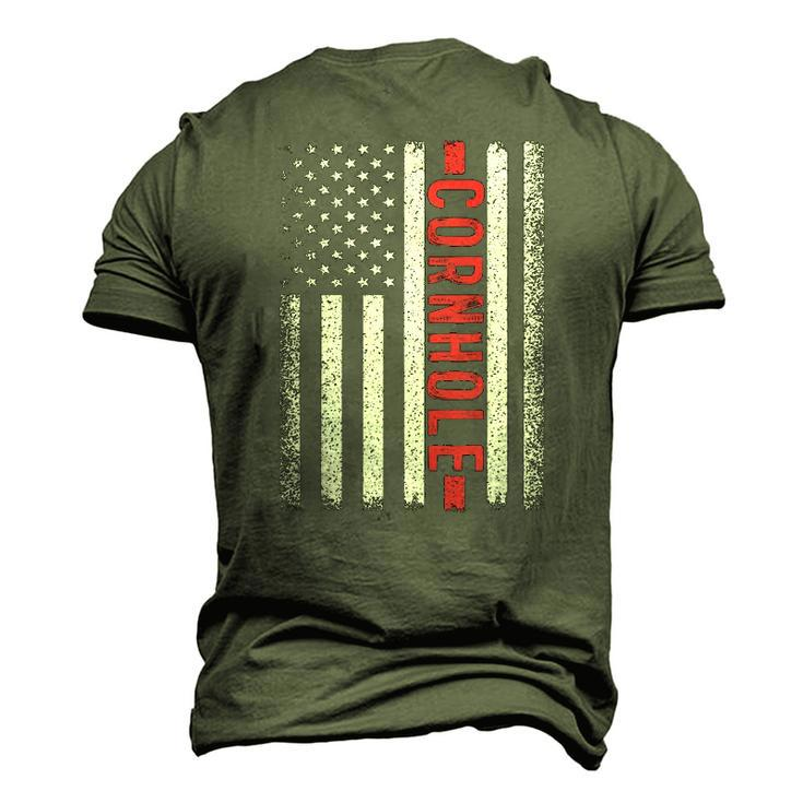 Cornhole American Flag 4Th Of July Bags Player Novelty Men's 3D T-Shirt Back Print