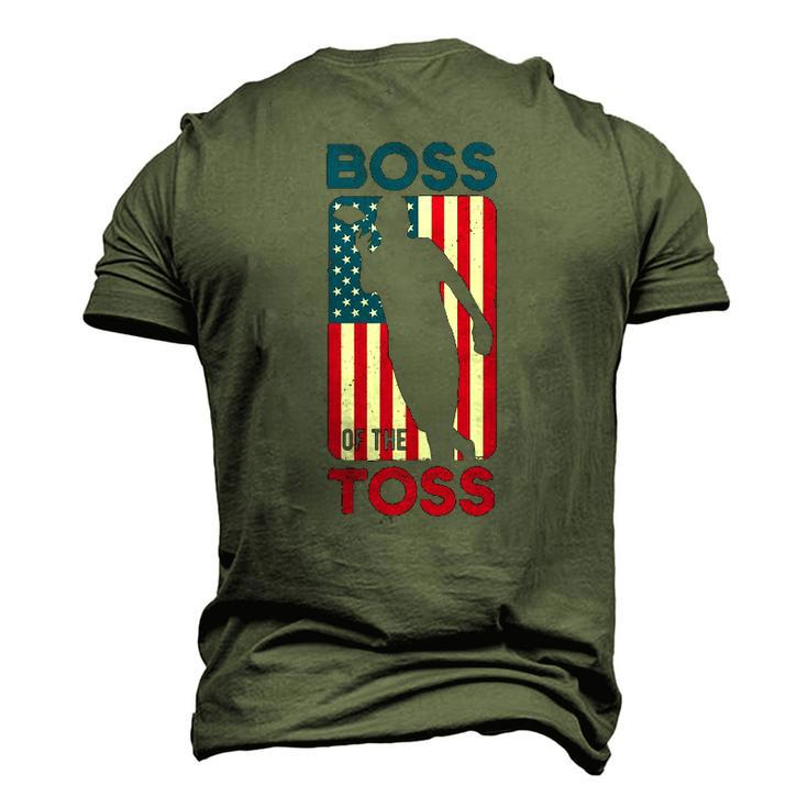 Cornhole S For Men Boss Of The Toss 4Th Of July Men's 3D T-Shirt Back Print