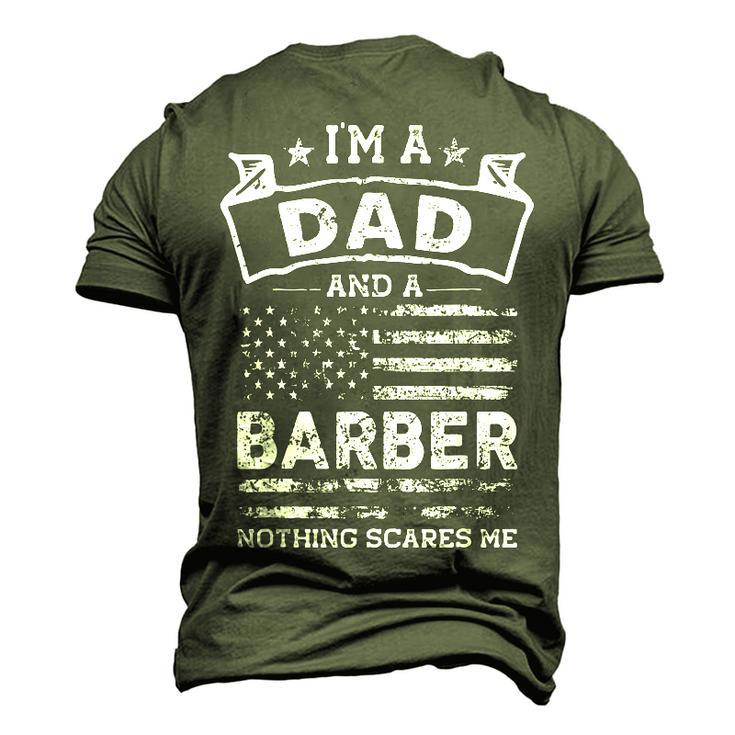 Im A Dad And Barber Fathers Day & 4Th Of July Men's 3D T-shirt Back Print