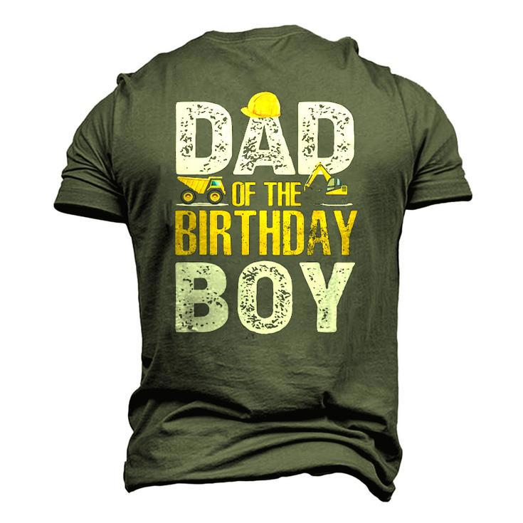 Dad Of The Bday Boy Construction Bday Party Hat Men Men's 3D T-Shirt Back Print