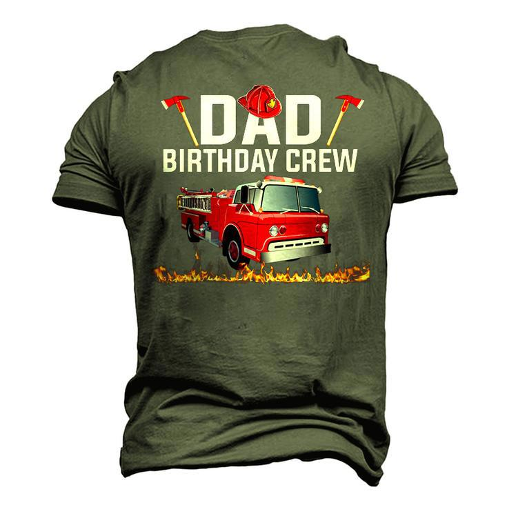 Dad Birthday Crew Fire Truck Firefighter Fireman Party V2 Men's 3D T-shirt Back Print