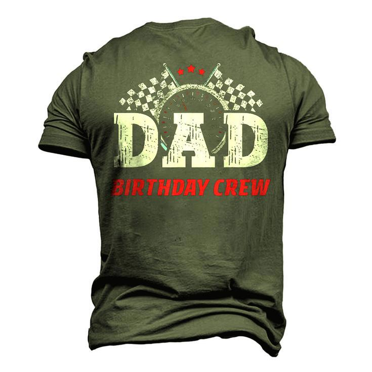 Dad Birthday Crew Race Car Racing Car Driver Daddy Papa Men's 3D T-shirt Back Print