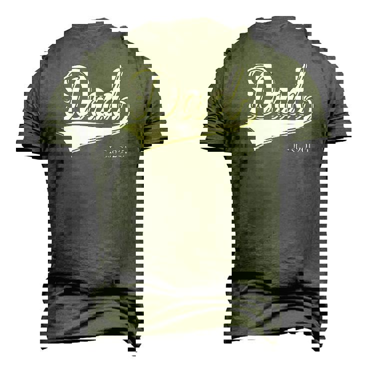 Dad Est 2015 Fathers Day Birthday Daddy Established 2015 Men's 3D T-Shirt Back Print Dad Est 2015 Fathers Day Birthday Daddy Established 2015 Men's 3D T-Shirt Back Print