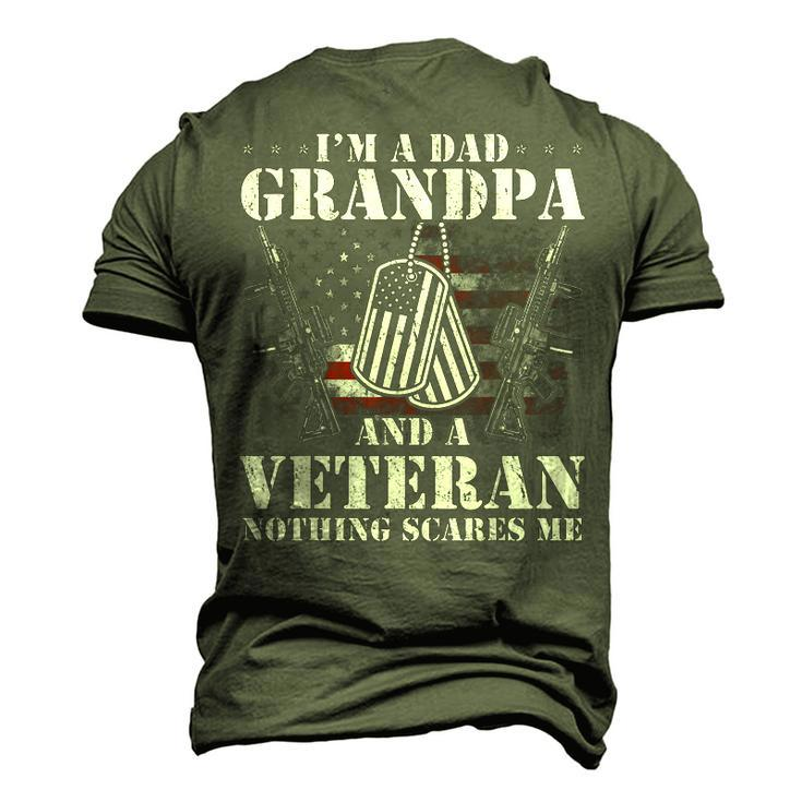 I Am A Dad Grandpa Veteran Fathers Day Men's 3D T-Shirt Back Print