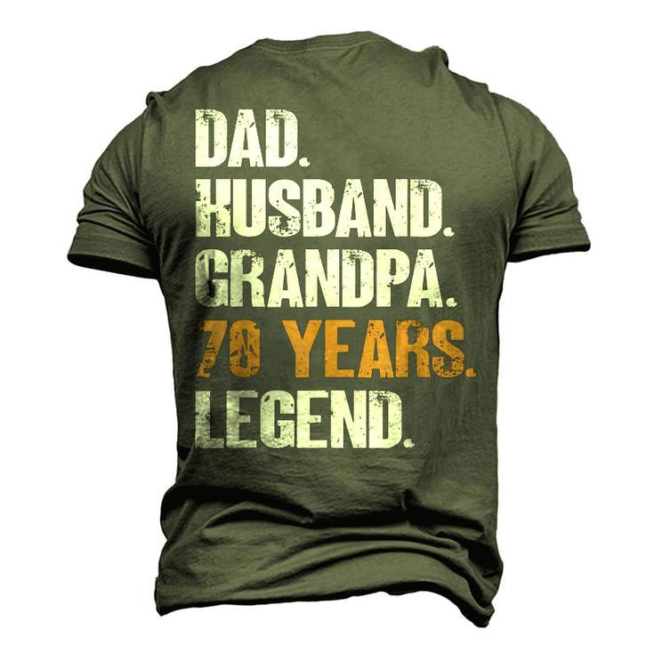 Mens Dad Husband Grandpa 70 Years Legend Birthday 70 Years Old Men's 3D T-shirt Back Print