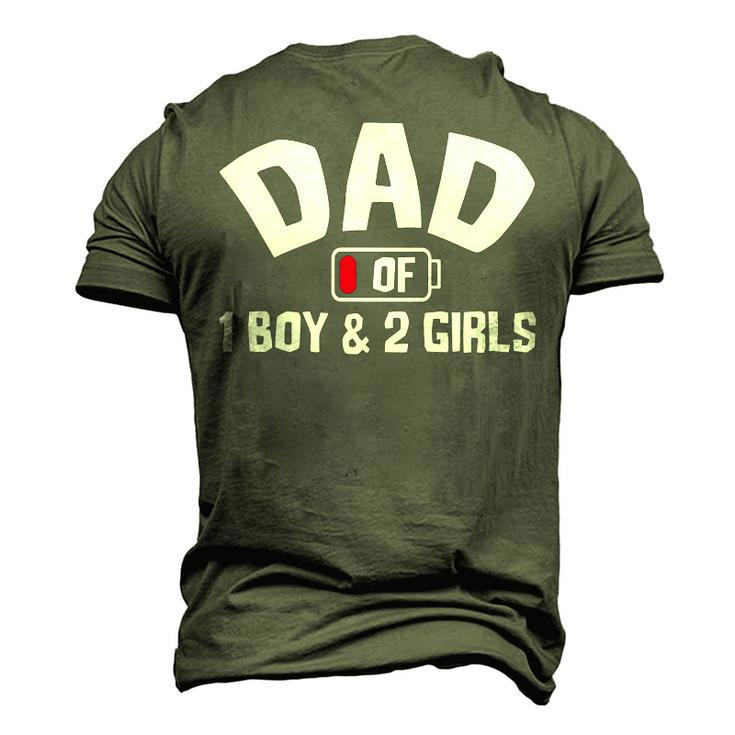 Dad Of One Boy And Two Girls Men's 3D Print Graphic Crewneck Short Sleeve T-shirt