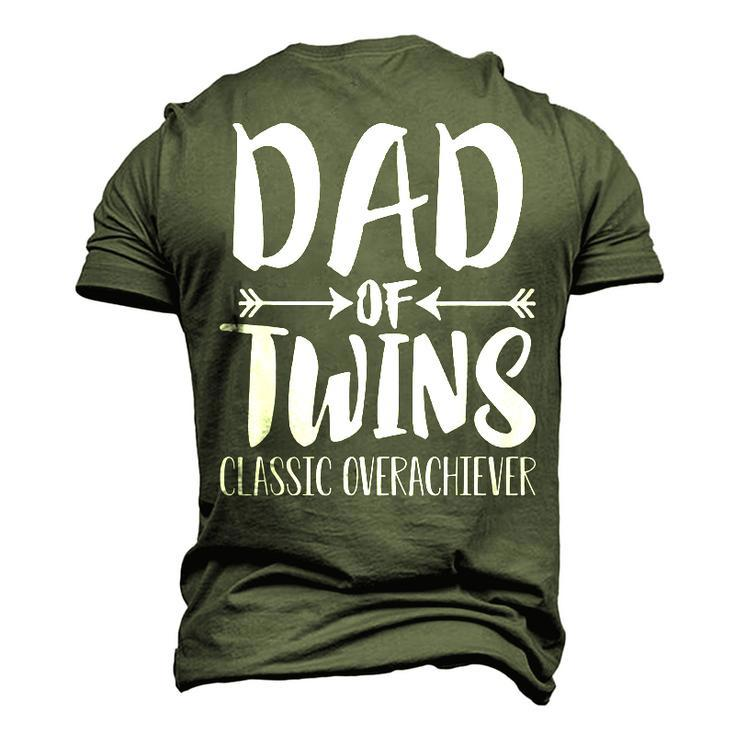 Dad Of Twins Proud Father Of Twins Classic Overachiver Men's 3D T-shirt Back Print