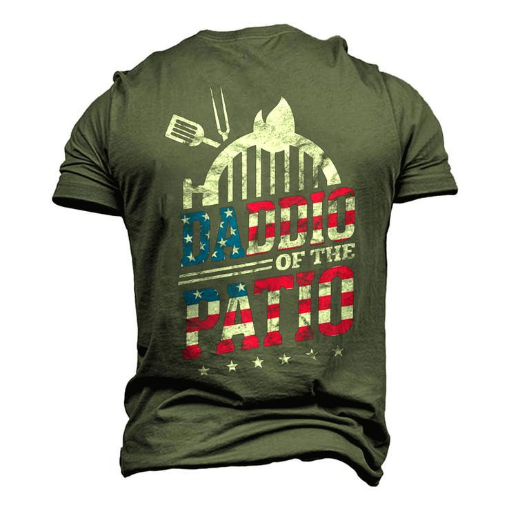 Daddio Of The Patio Usa Flag Patriotic Bbq Dad 4Th Of July Men's 3D T-shirt Back Print