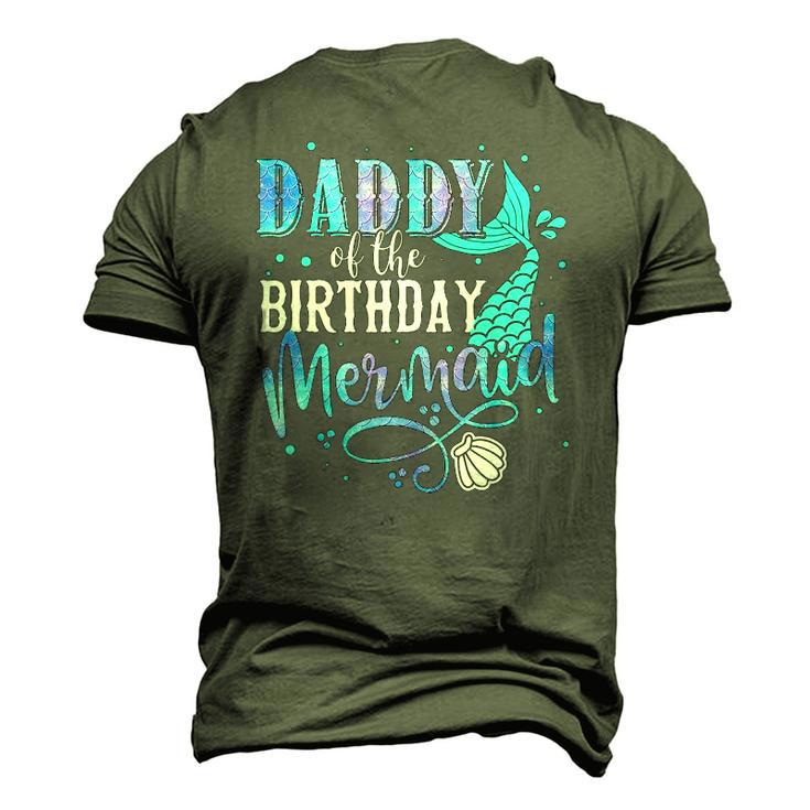 Daddy Of The Birthday Mermaid Matching Party Squad Men's 3D T-Shirt Back Print
