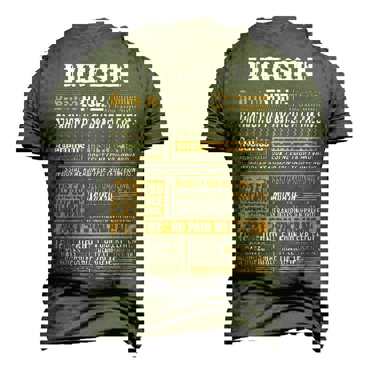 Dickson Name Dickson Born To Rule Men's 3D T-shirt Back Print