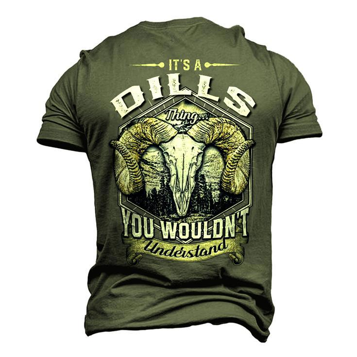 Dills Name Shirt Dills Family Name V4 Men's 3D Print Graphic Crewneck Short Sleeve T-shirt