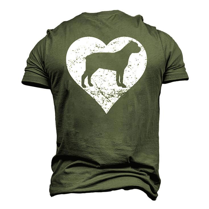Distressed Cane Corso Heart Dog Owner Graphic Men's 3D T-Shirt Back Print