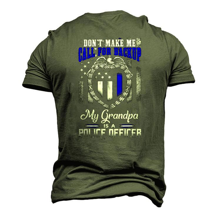 Distressed My Grandpa Is A Police Officer Tee Men's 3D T-Shirt Back Print