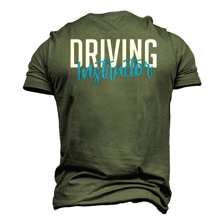 Driving Instructor Car Driver Brakes Parking Exam Men's 3D T-Shirt Back Print