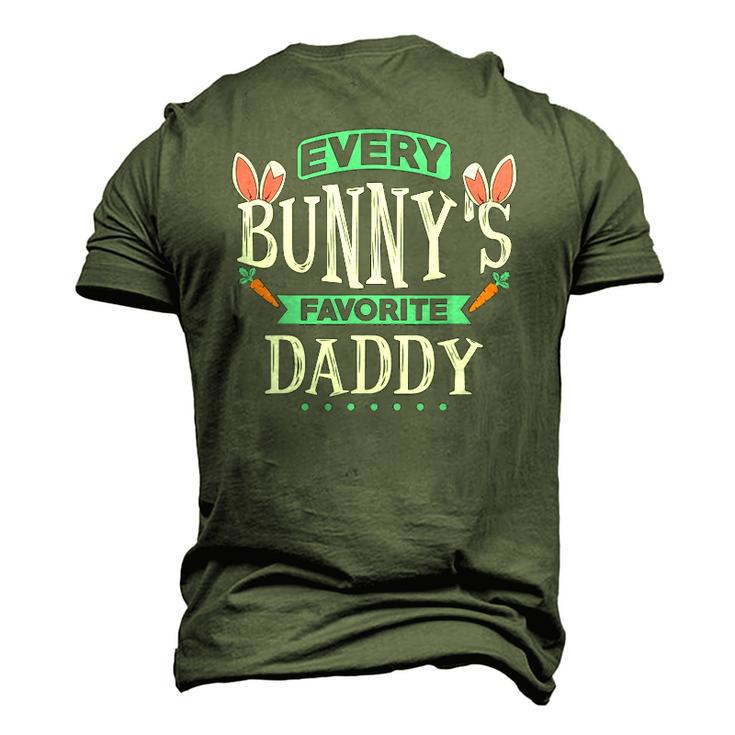 Mens Every Bunnys Favorite Daddy Tee Cute Easter Egg Men's 3D T-Shirt Back Print