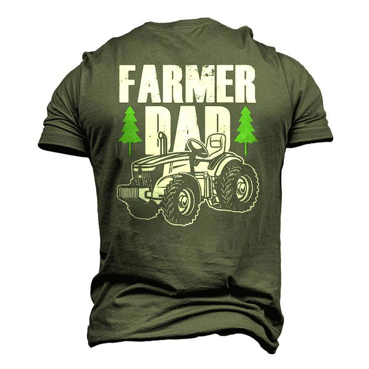 Farmer Dad Father Daddy Farm Farming Farmers Tractor Men's 3D T-Shirt Back Print