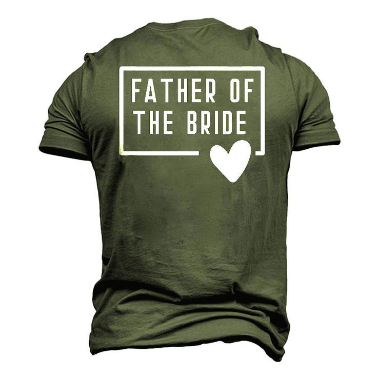 Father Of The Bride Dad Daddy From Bride Daughter Heart Love Men's 3D T-Shirt Back Print