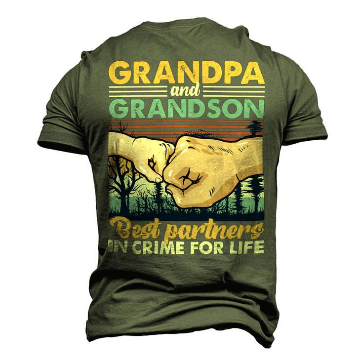 Father Grandpa And Grandson Best Partners In Crime For Life 113 Family Dad Men's 3D Print Graphic Crewneck Short Sleeve T-shirt