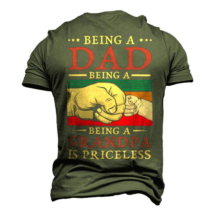 Father Grandpa Being A Dad Is An Honor Being A Grandpa Is Priceless114 Family Dad Men's 3D Print Graphic Crewneck Short Sleeve T-shirt