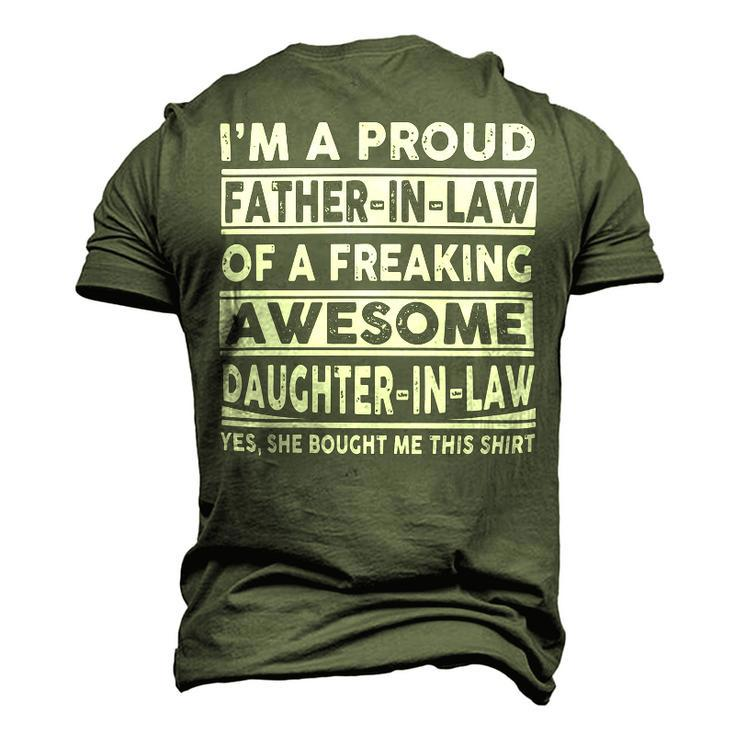 Father Grandpa Im A Proud In Law Of A Freaking Awesome Daughter In Law386 Family Dad Men's 3D Print Graphic Crewneck Short Sleeve T-shirt