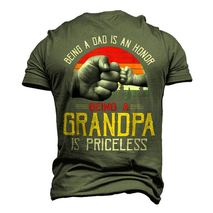 Father Grandpa Mens Being A Dad Is An Honor Being A Grandpa Is Priceless72 Family Dad Men's 3D Print Graphic Crewneck Short Sleeve T-shirt