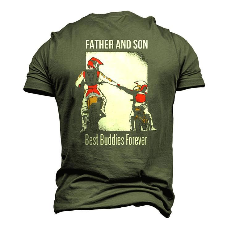 Father And Son Best Buddies Forever Fist Bump Dirt Bike Men's 3D T-Shirt Back Print