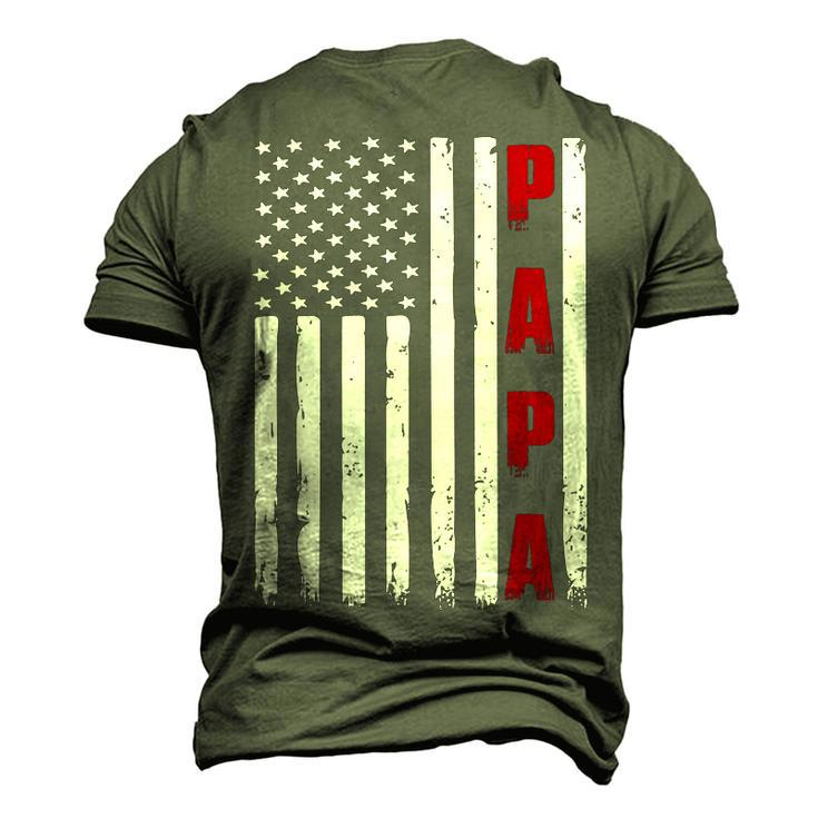 Mens Fathers Day Best Dad Ever Usa American Flag Men's 3D T-Shirt Back Print